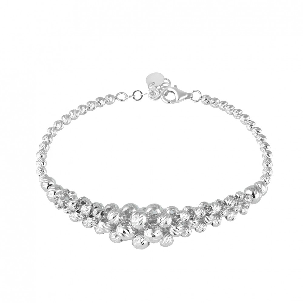 Glorria 925k Sterling Silver Dorika Knit Cuff Bracelet