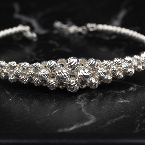 Glorria 925k Sterling Silver Dorika Knit Cuff Bracelet Glorria 925k Sterling Silver Dorika Knit Cuff Bracelet