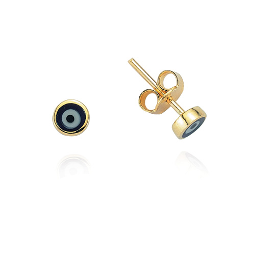 Glorria 14k Solid Gold Evil Eye Bead Earring Glorria 14k Solid Gold Evil Eye Bead Earring
