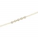 Glorria 14k Solid Gold 5 Pave Waterway Bracelet