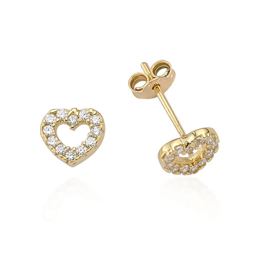 Glorria 14k Solid Gold Heart Earring Glorria 14k Solid Gold Heart Earring