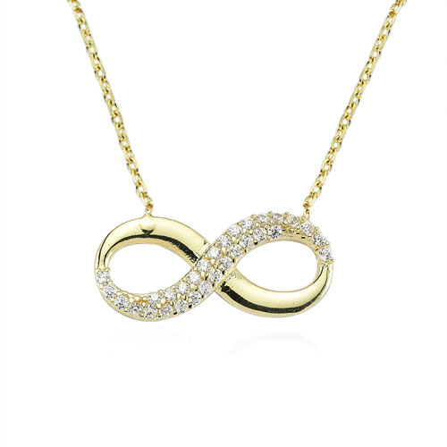 Glorria 14k Solid Gold Infinity Necklace Glorria 14k Solid Gold Infinity Necklace