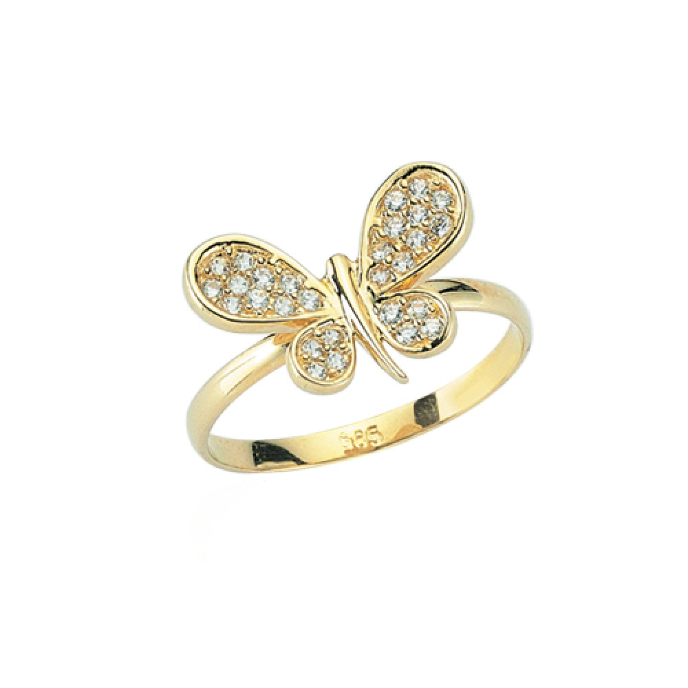 Glorria 14k Solid Gold Dragonfly Ring Glorria 14k Solid Gold Dragonfly Ring