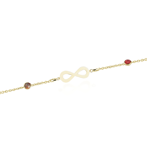 Glorria 14k Solid Gold Colored Pave Infinity Bracelet Glorria 14k Solid Gold Colored Pave Infinity Bracelet