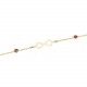 Glorria 14k Solid Gold Colored Pave Infinity Bracelet