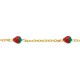 Glorria 14k Solid Gold Strawberry Baby Bracelet
