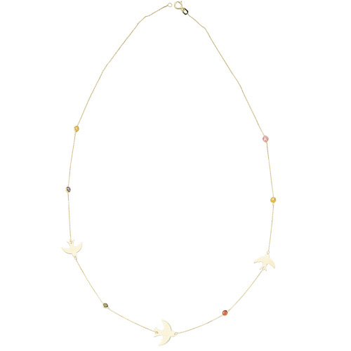 Glorria 14k Solid Gold Phoenix Bird Necklace Glorria 14k Solid Gold Phoenix Bird Necklace