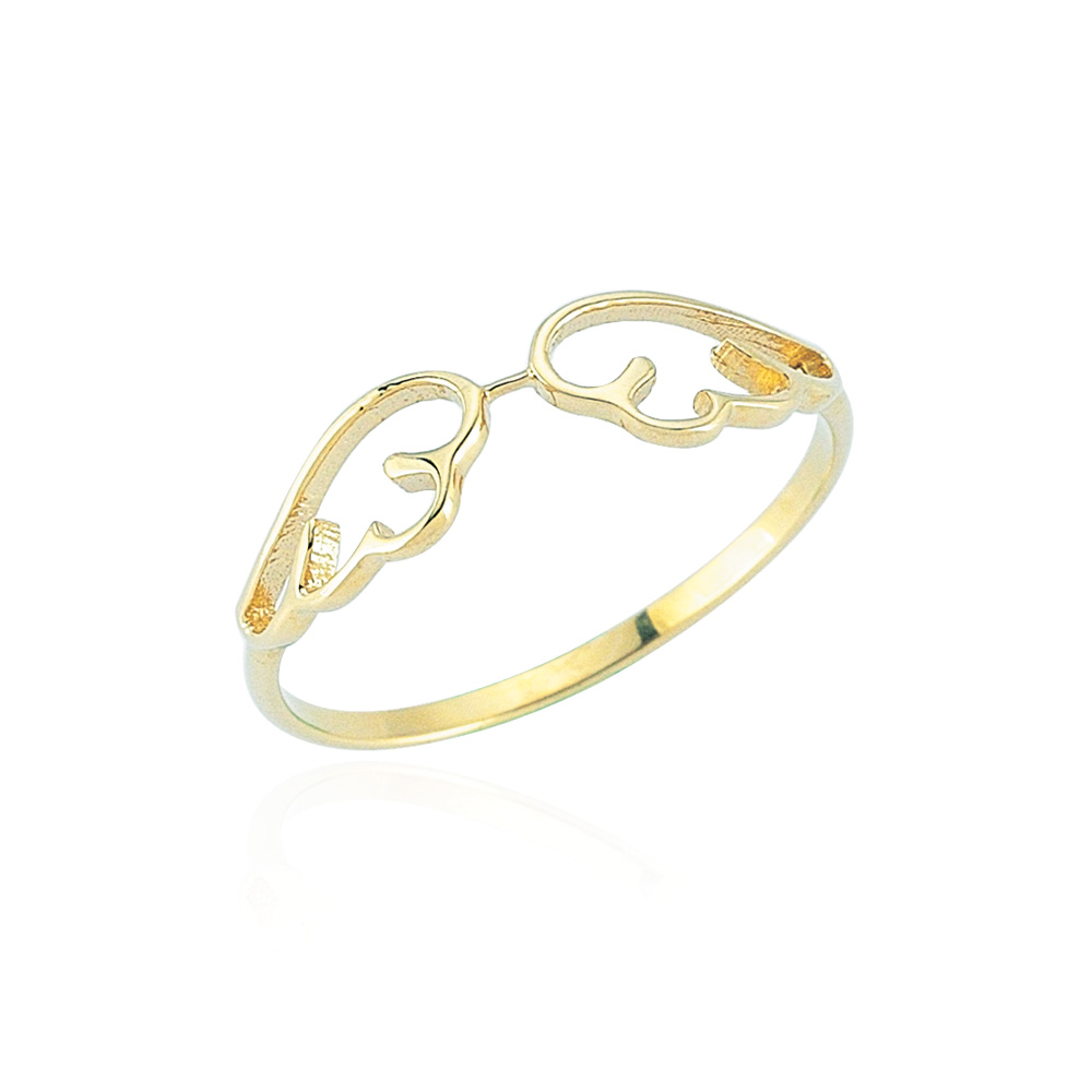 Glorria 14k Solid Gold Angel Wing Ring Glorria 14k Solid Gold Angel Wing Ring