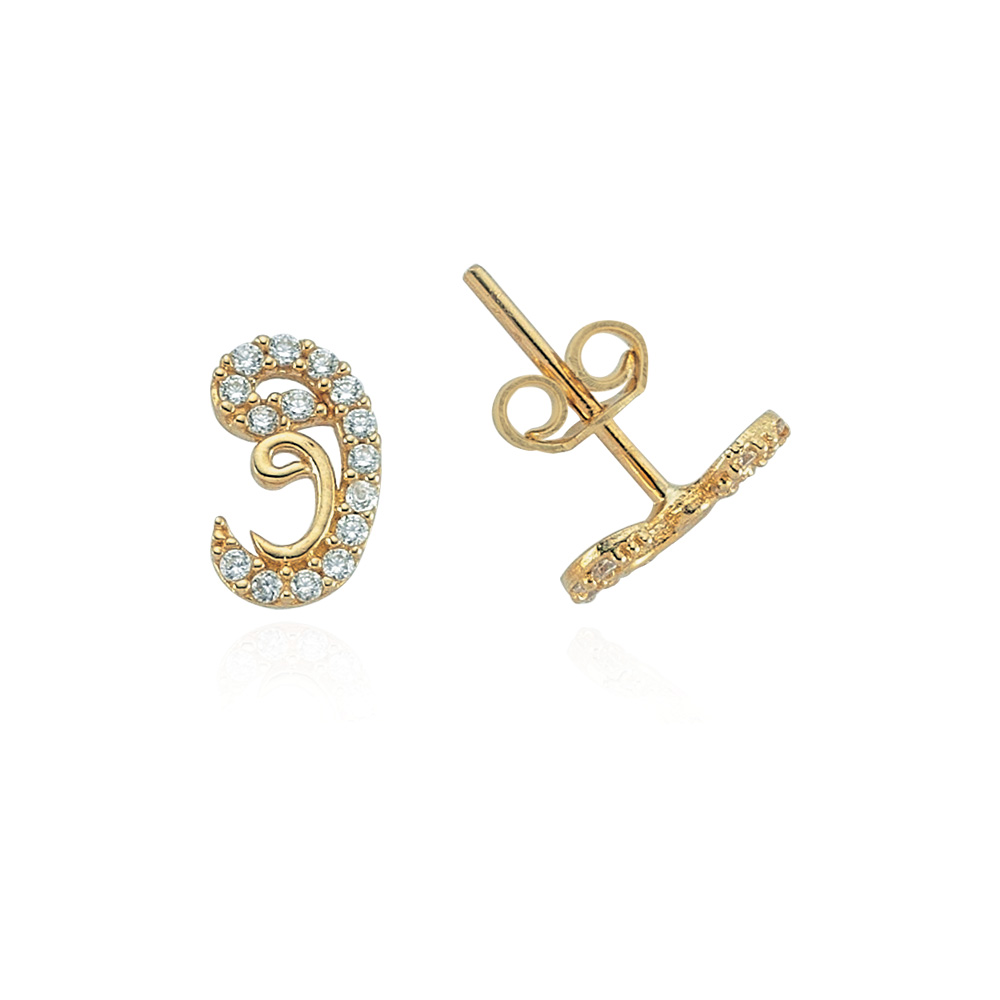 Glorria 14k Solid Gold Wav Earring Glorria 14k Solid Gold Wav Earring