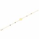 Glorria 14k Solid Gold Colored Snowflake Bracelet