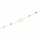 Glorria 14k Solid Gold Colored Stony Star Bracelet