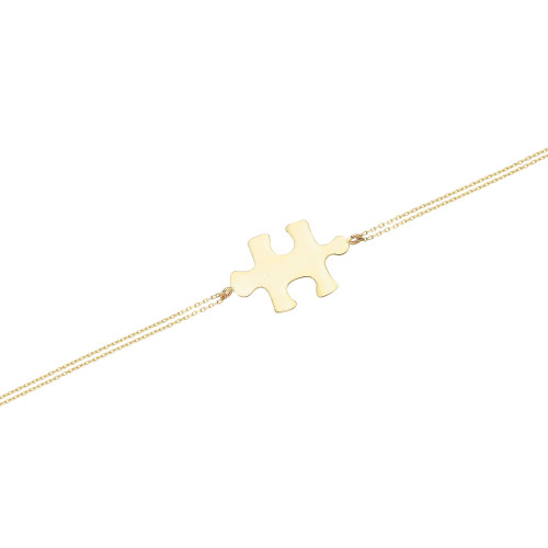 Glorria 14k Solid Gold Puzzle Bracelet Glorria 14k Solid Gold Puzzle Bracelet