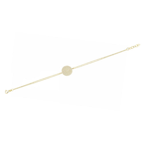 Glorria 14k Solid Gold Pave Bracelet Glorria 14k Solid Gold Pave Bracelet