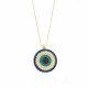 Glorria 14k Solid Gold Evil Eye Necklace