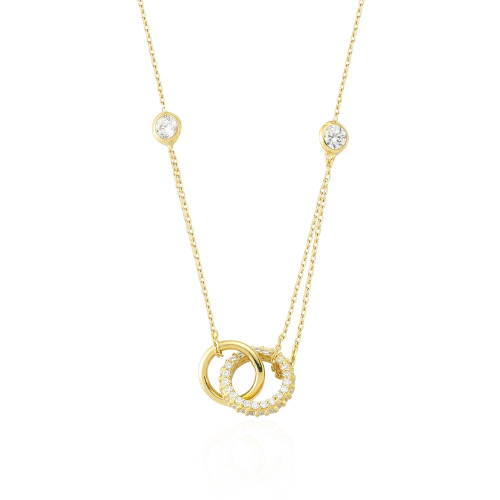 Glorria 14k Solid Gold Ring Necklace