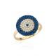 Glorria 14k Solid Gold Evil Eye Beads Ring Glorria 14k Solid Gold Evil Eye Beads Ring