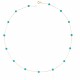 Glorria 14k Solid Gold Turquoise Pave Necklace