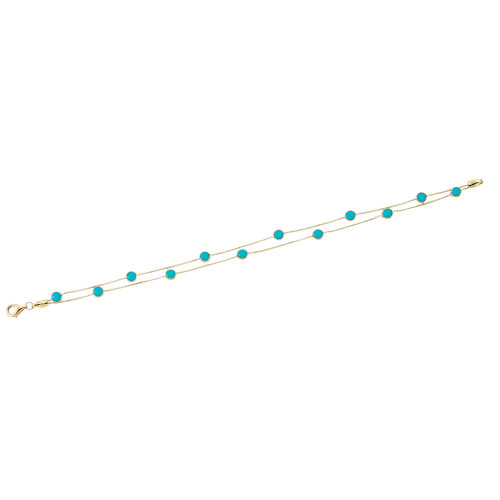 Glorria 14k Solid Gold Turquoise Bracelet Glorria 14k Solid Gold Turquoise Bracelet