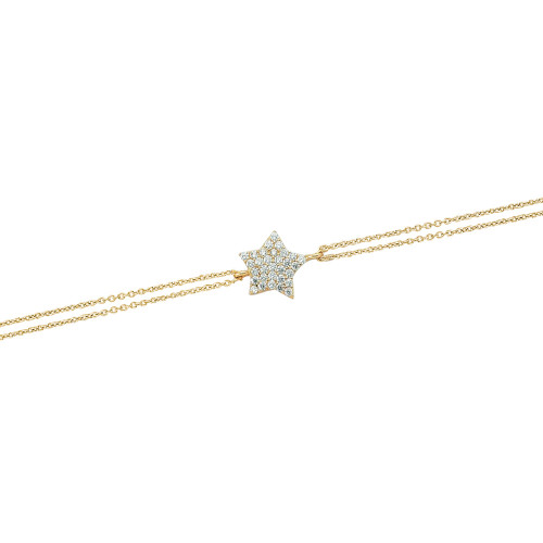 Glorria 14k Solid Gold Star Bracelet Glorria 14k Solid Gold Star Bracelet