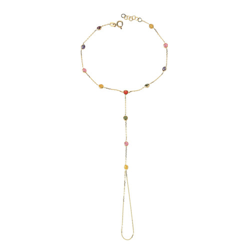 Glorria 14k Solid Gold Pave Anklet Bracelet Glorria 14k Solid Gold Pave Anklet Bracelet