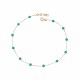 Glorria 14k Solid Gold Turquoise Anklet