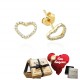 Glorria 14k Solid Gold Heart Earring - GIFT SET