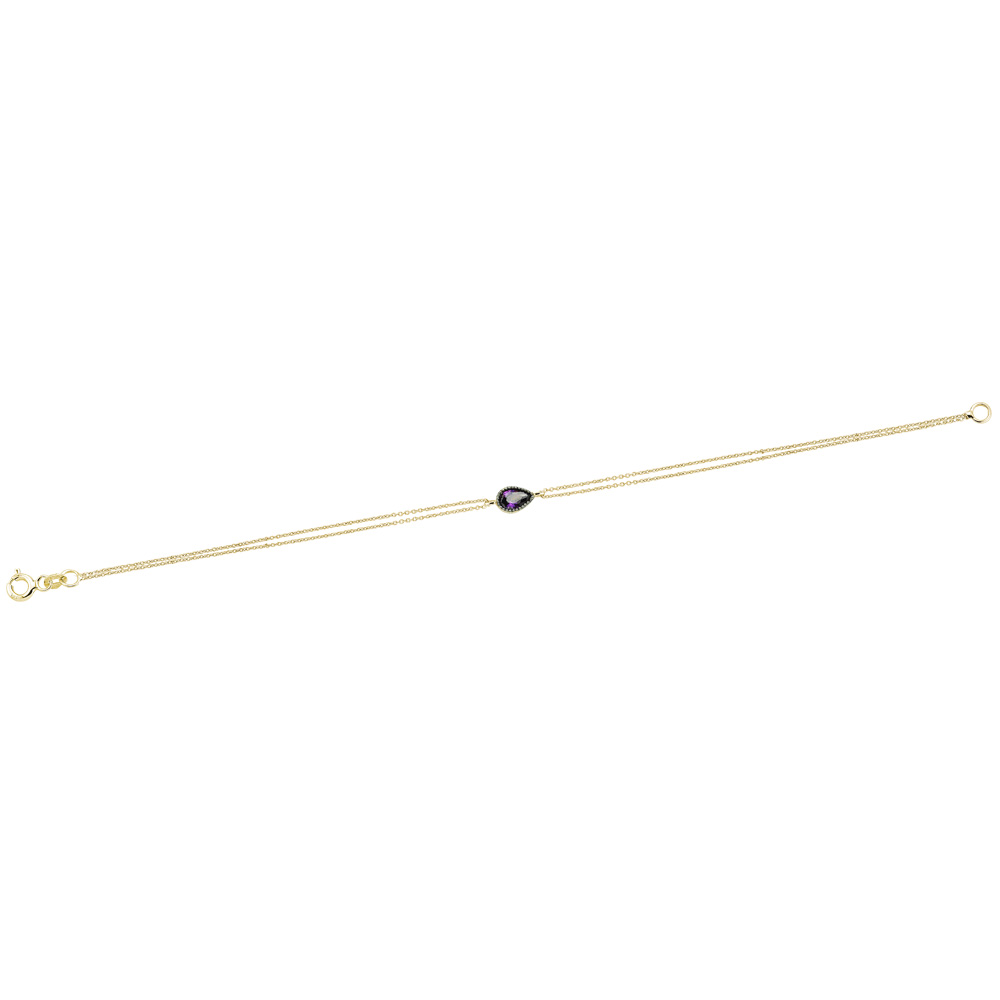 Glorria 14k Solid Gold Drop Bracelet
