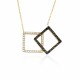 Glorria 14k Solid Gold Square Necklace Glorria 14k Solid Gold Square Necklace