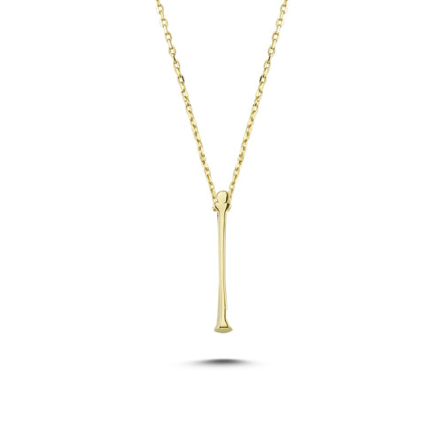Glorria 14k Solid Gold 3D İ Letter Necklace Glorria 14k Solid Gold 3D İ Letter Necklace