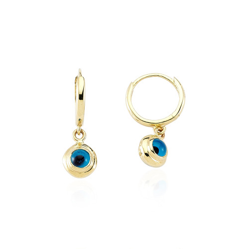 Glorria 14k Solid Gold Eye Earring Glorria 14k Solid Gold Eye Earring