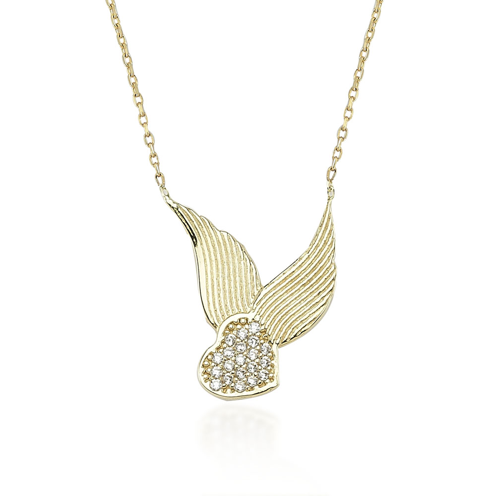 Glorria 14k Solid Gold Heart Necklace Glorria 14k Solid Gold Heart Necklace