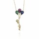 Glorria 14k Solid Gold Balloon Girl Necklace