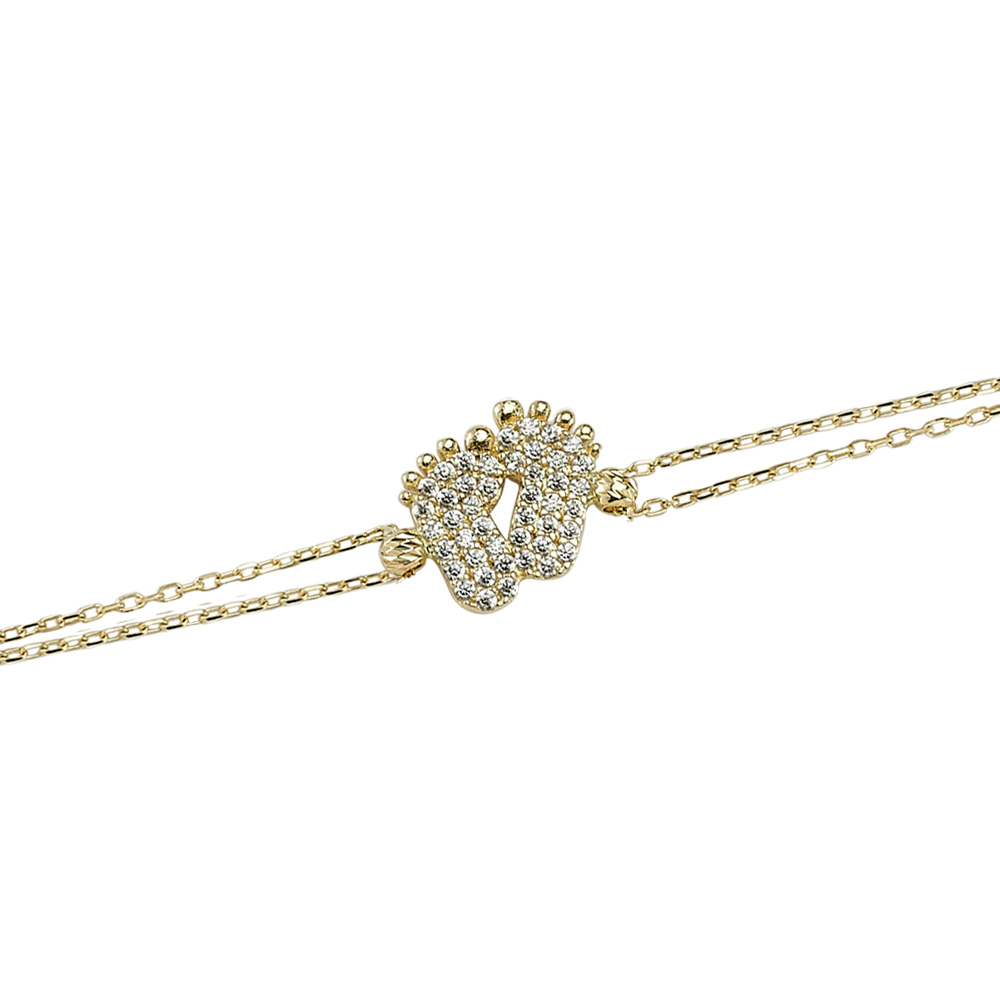 Glorria 14k Solid Gold Foot Bracelet Glorria 14k Solid Gold Foot Bracelet