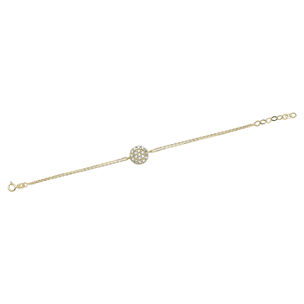 Glorria 14k Solid Gold Pave Bracelet