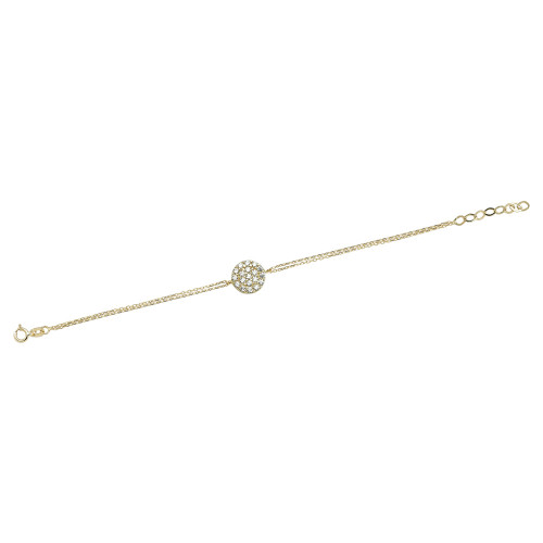 Glorria 14k Solid Gold Pave Bracelet Glorria 14k Solid Gold Pave Bracelet