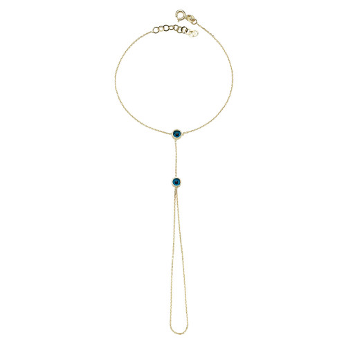 Glorria 14k Solid Gold Evil Eye Beaded Shahmaran Bracelet Glorria 14k Solid Gold Evil Eye Beaded Shahmaran Bracelet