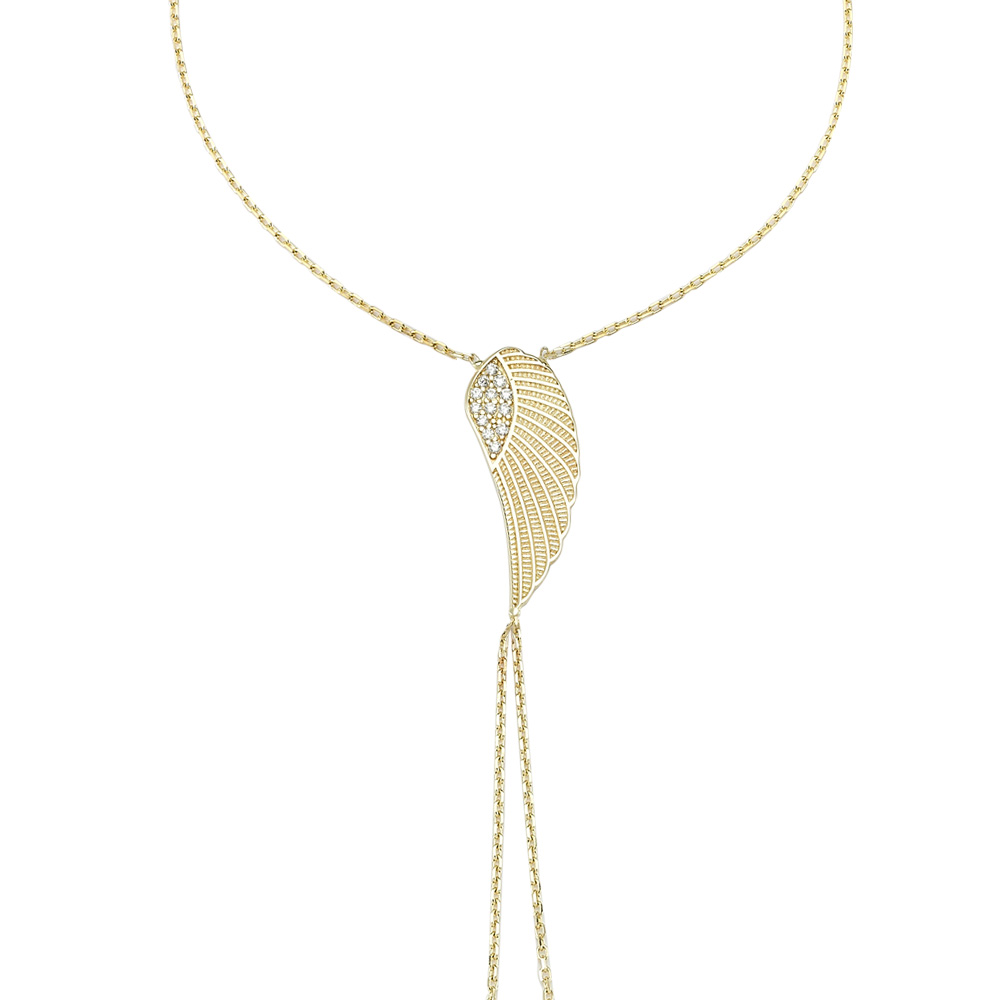 Glorria 14k Solid Gold Wing Shahmaran Bracelet