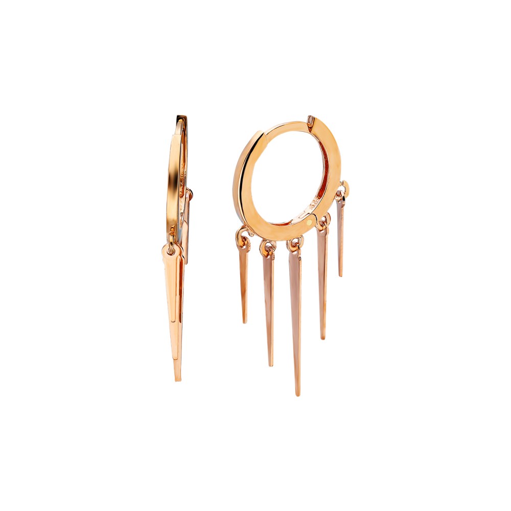 Glorria 14k Solid Gold Pendant Geometric Earring
