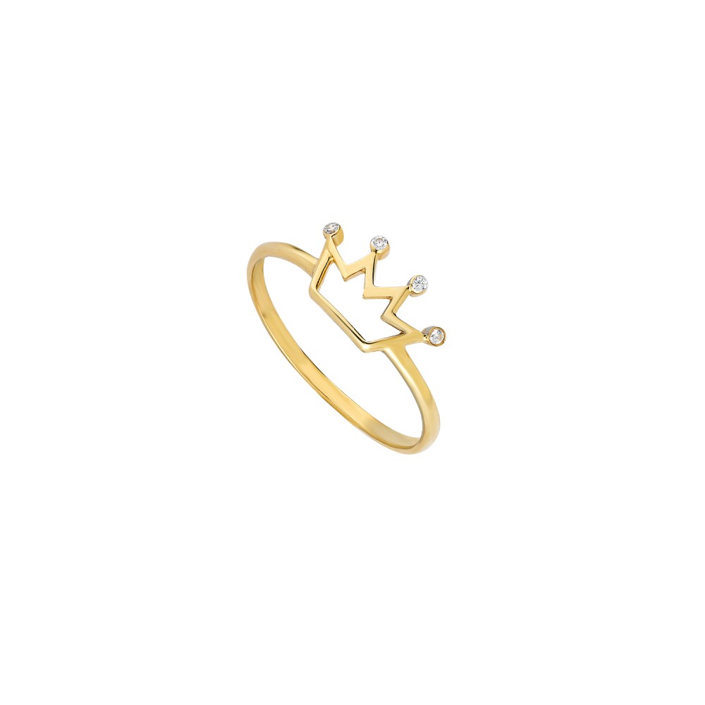 Glorria 14k Solid Gold Crown Ring Glorria 14k Solid Gold Crown Ring