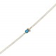 Glorria 14k Solid Gold Turquoise Pave Drop Bracelet