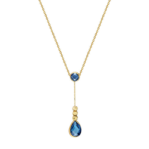 Glorria 14k Solid Gold Dorika Drop Necklace Glorria 14k Solid Gold Dorika Drop Necklace