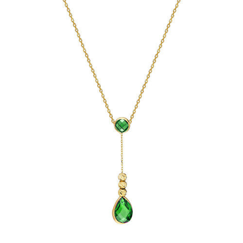 Glorria 14k Solid Gold Dorika Drop Necklace Glorria 14k Solid Gold Dorika Drop Necklace