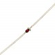 Glorria 14k Solid Gold Red Pave Drop Bracelet