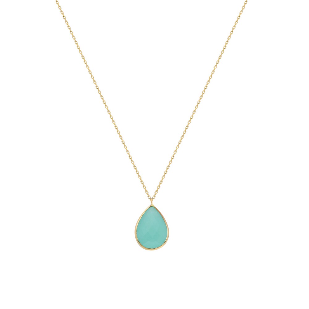 Glorria 14k Solid Gold Drop Necklace