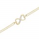 Glorria 14k Solid Gold Infinity Bracelet - GIFT SET