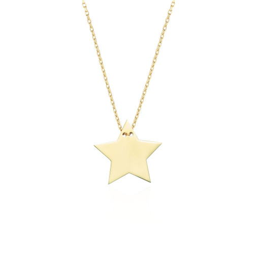 Glorria 14k Solid Gold Star Necklace Glorria 14k Solid Gold Star Necklace