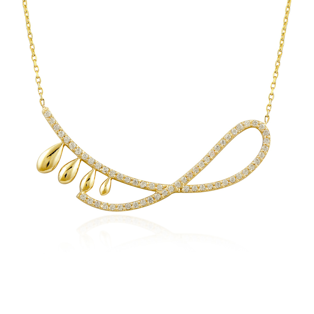 Glorria 14k Solid Gold Infinity Necklace