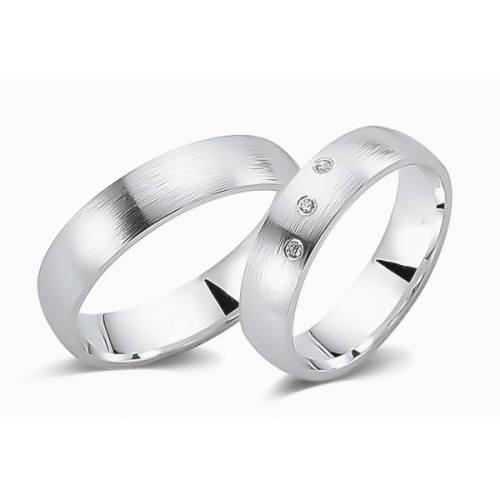 Glorria 925k Sterling Silver 5 mm Double Wedding Ring