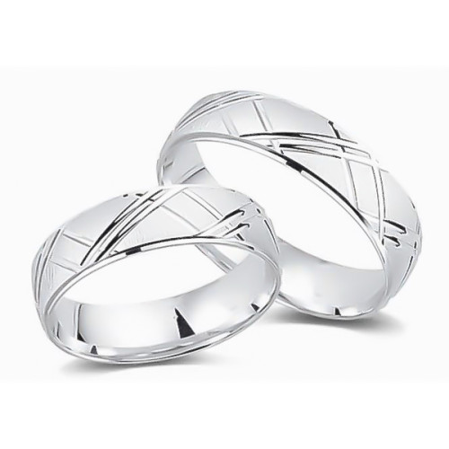 Glorria 925k Sterling Silver 5,5 mm Double Wedding Ring