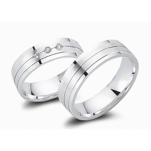 Glorria 925k Sterling Silver 6 mm Double Wedding Ring Glorria 925k Sterling Silver 6 mm Double Wedding Ring